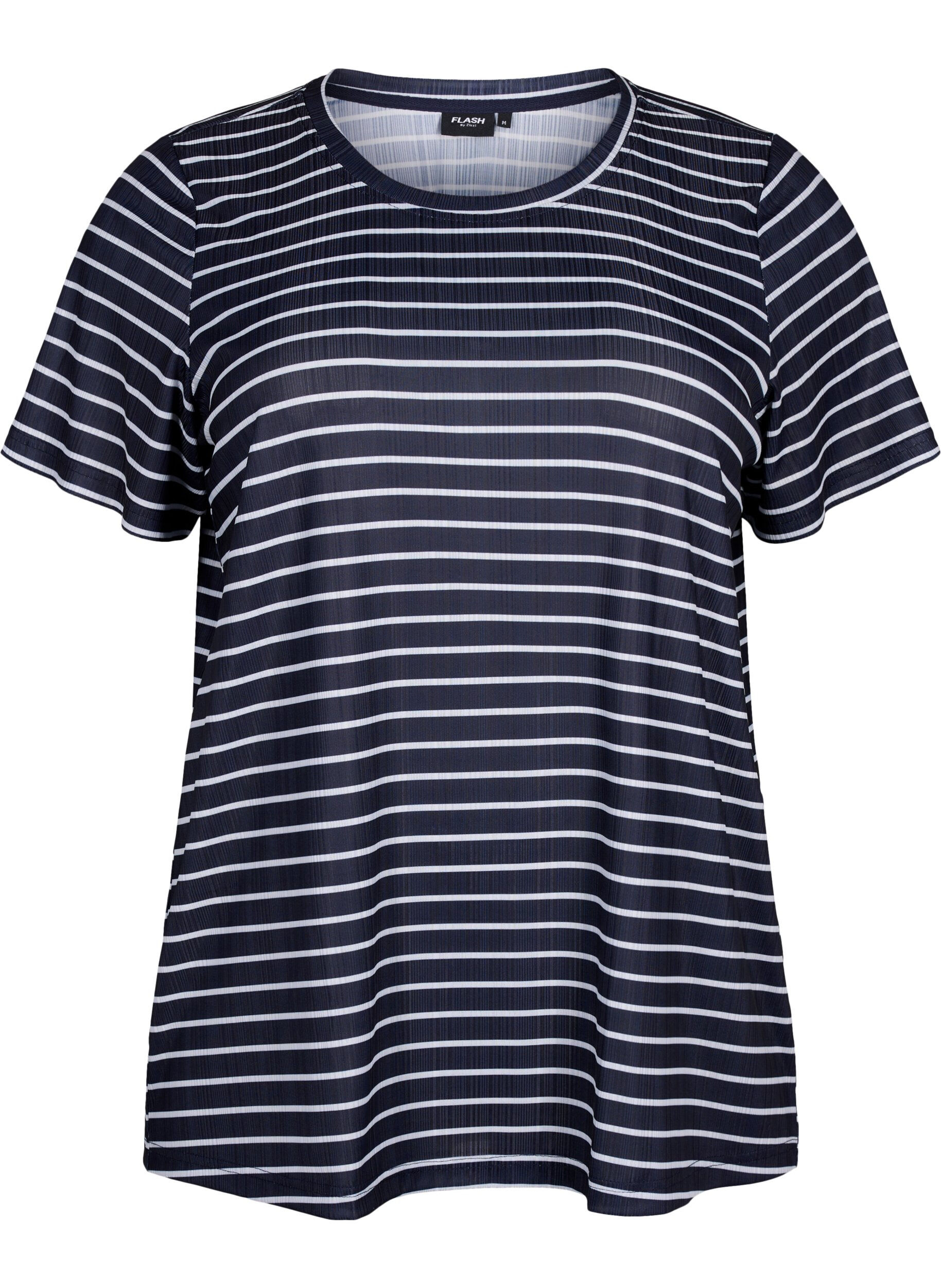 Zizzi FLASH - T-shirt &agrave; rayures, Night S. W. Stripe, Packshot image number 0