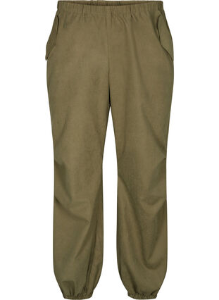 Pantalon ample avec élastique, Martini Olive, Packshot image number 0
