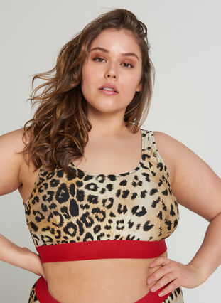 Haut de bikini , Young Leopard Print, Model image number 0