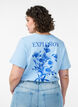 T-shirt en coton avec imprim&eacute;, Bleu Clair, Model image number 2
