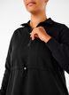 Sweat-shirt court avec un col haut et une taille ajustable, Black, Model image number 2