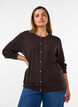 Cardigan avec des boutons ronds, Marron, Model image number 0