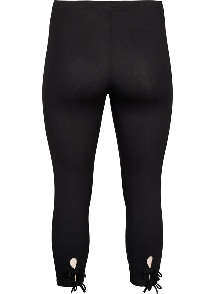 leggings 3/4 en viscose avec noeud, Black, Packshot image number 1
