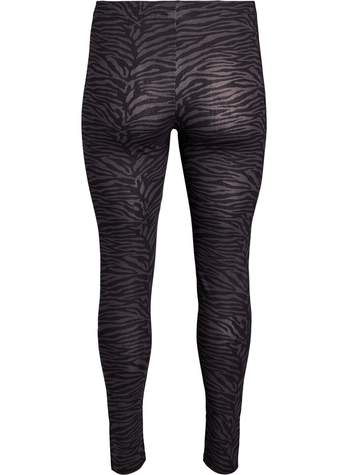 Leggings en viscose avec imprimé, Noir, Packshot image number 1