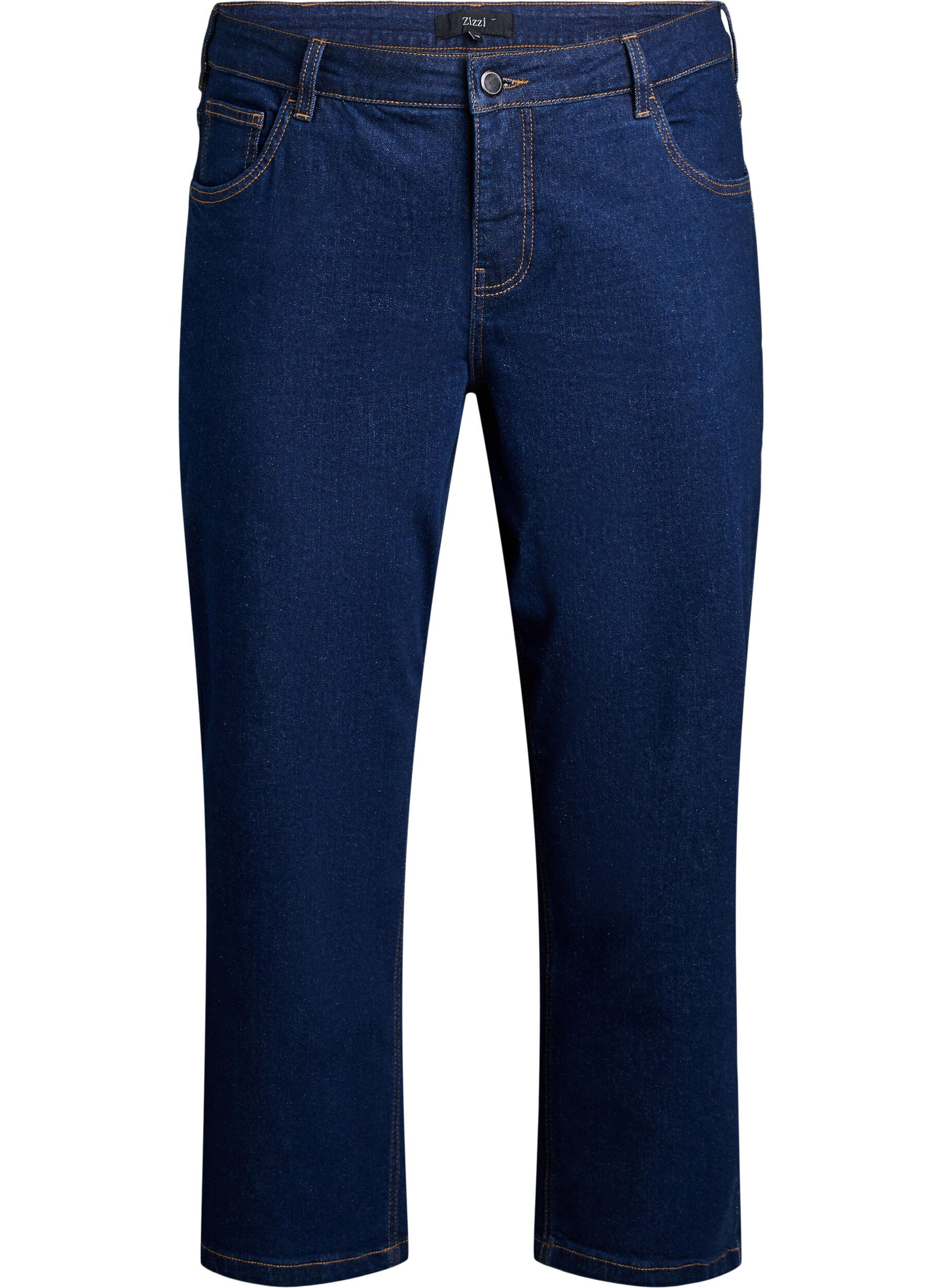 ZizziVera jeans cropped &agrave; coupe droite, Bleu, Packshot image number 0