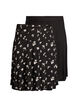 2-pack jupes patineuse en viscose, Noir, Packshot image number 0