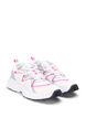 Baskets larges avec détail de lacet contrasté, White w. Pink, Packshot image number 1