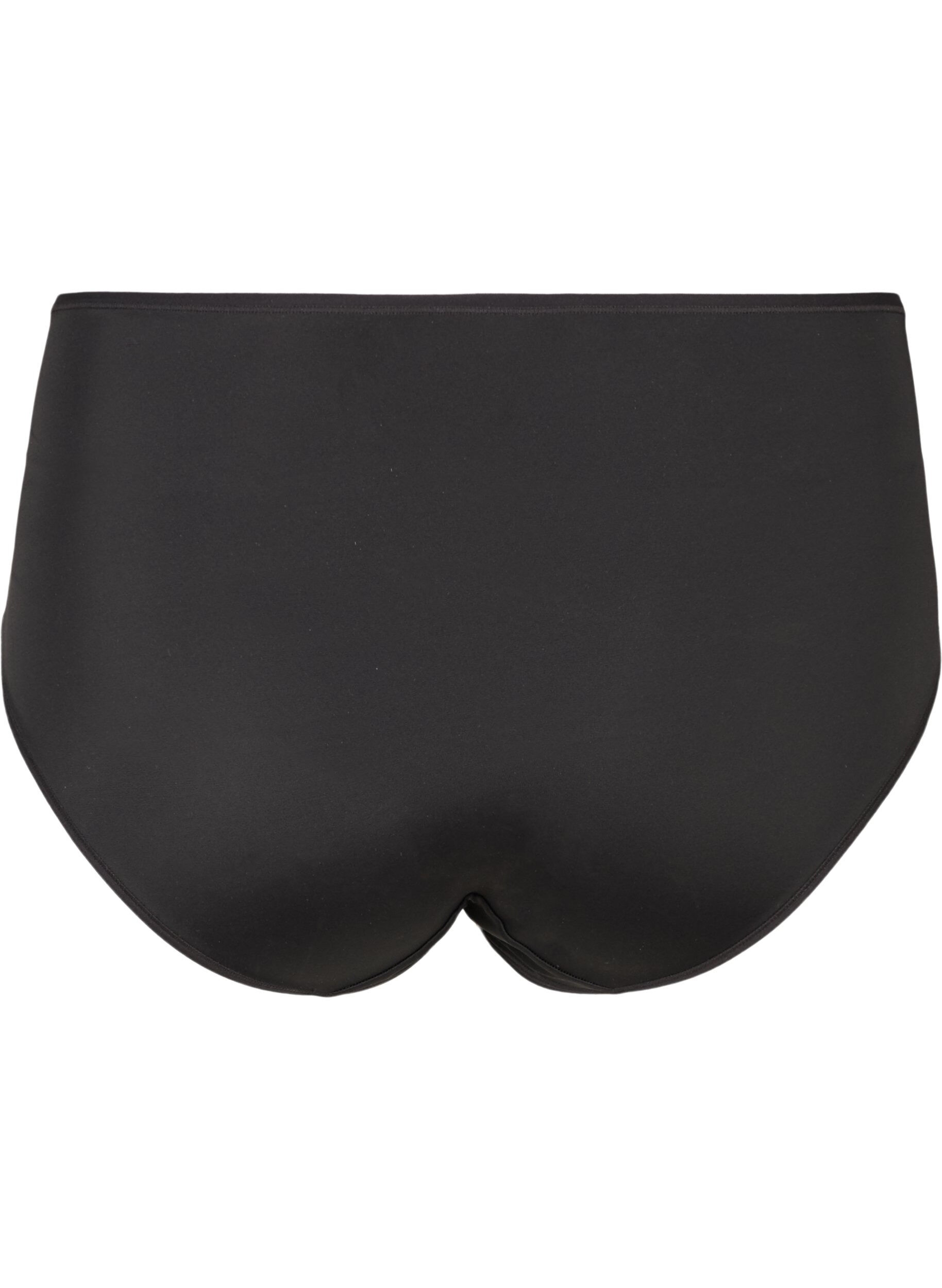 Zizzi 2-pack culottes avec taille normale, Noir, Packshot image number 1
