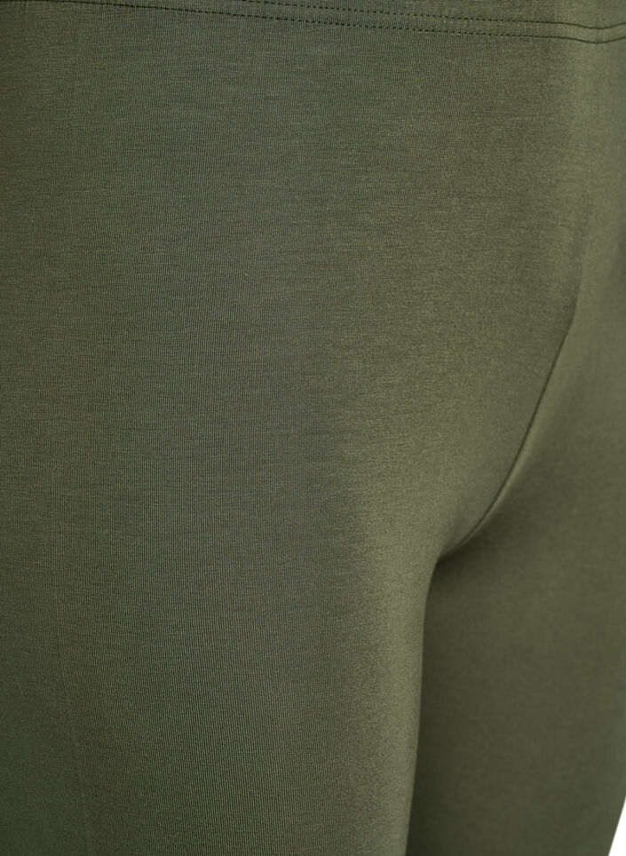 Leggings basiques longueur 3/4 en viscose, Vert, Packshot image number 2