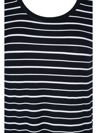 Robe midi rayée à manches courtes, Black w. Stripe, Packshot image number 2