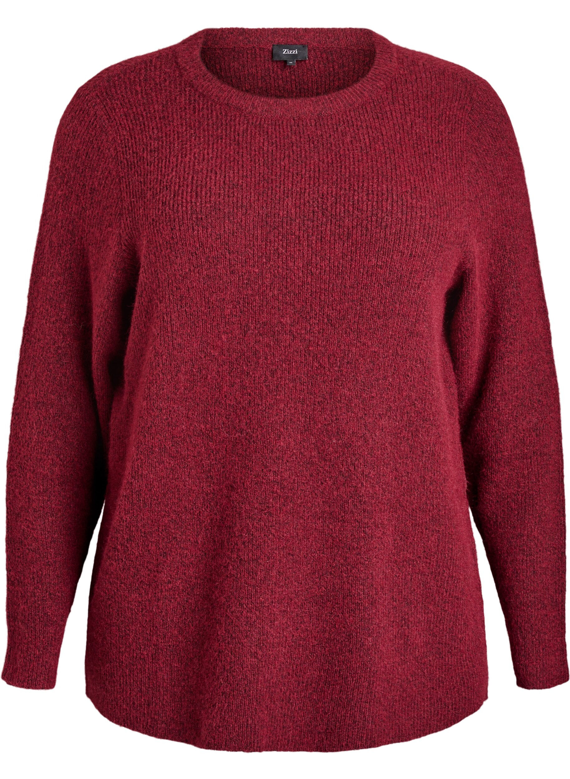 Blouse en maille chin&eacute;e &agrave; col rond