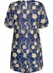 Robe courte &agrave; coupe &eacute;vas&eacute;e avec un motif brod&eacute;, Bleu, Packshot image number 1