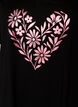 Chemise de nuit en coton biologique et &agrave; col en V, Noir, Packshot image number 2