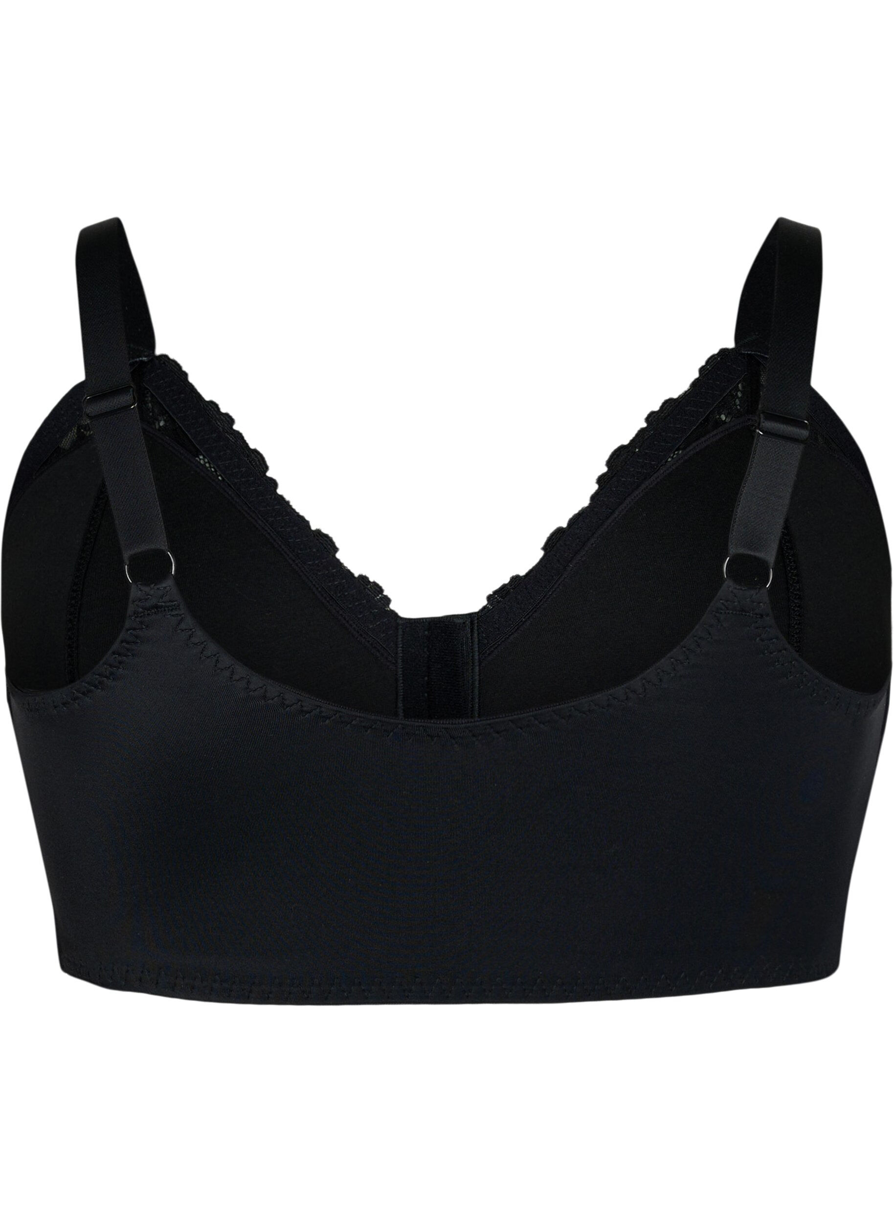 Zizzi Soutien-gorge en dentelle avec fermeture frontale, Black, Packshot image number 1