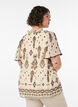 Blouse &agrave; motifs et bordure en crochet, Beige, Model image number 2