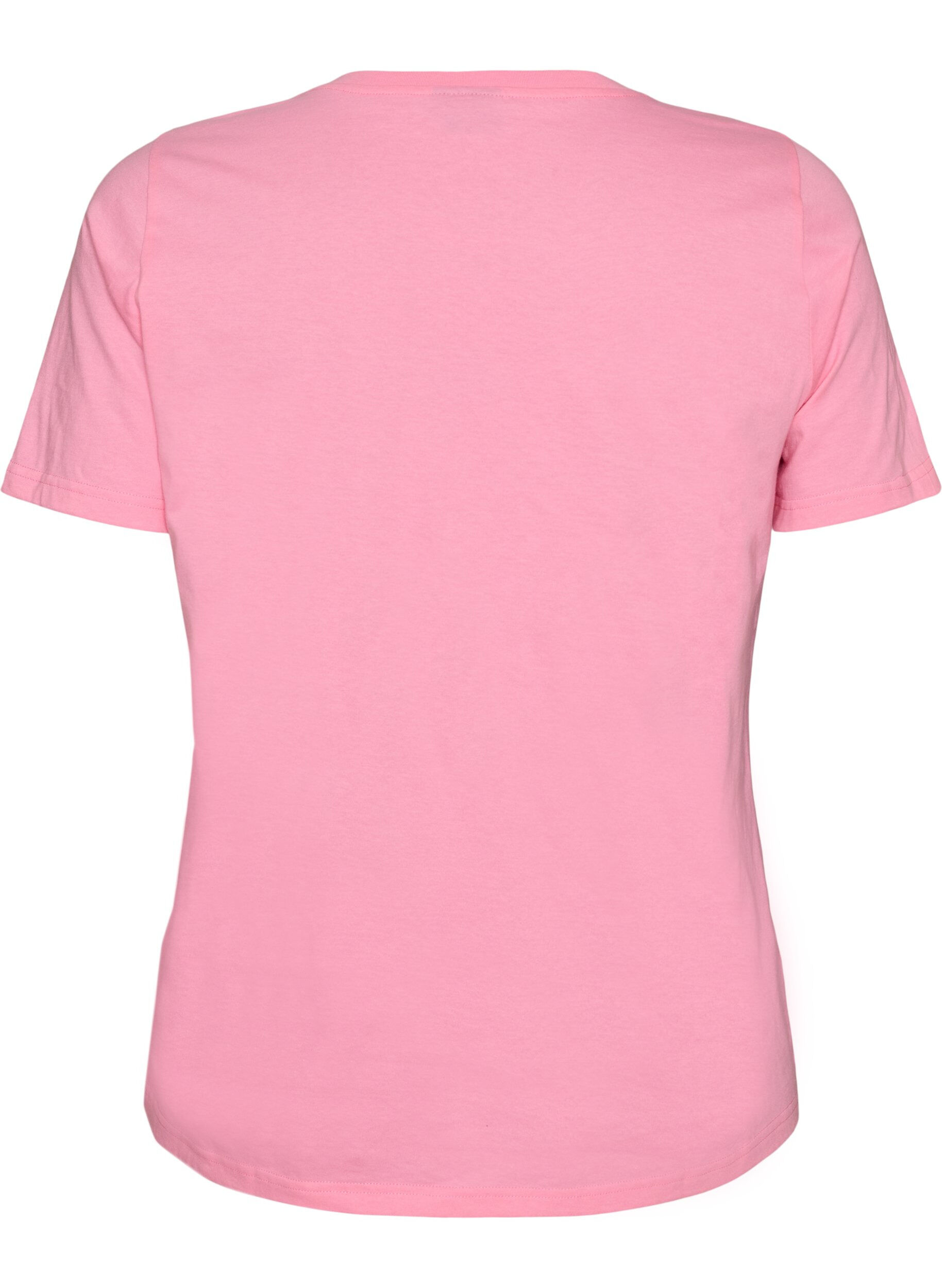 ZizziT-shirt en coton bio avec imprim&eacute; tomates, Rose, Packshot image number 1