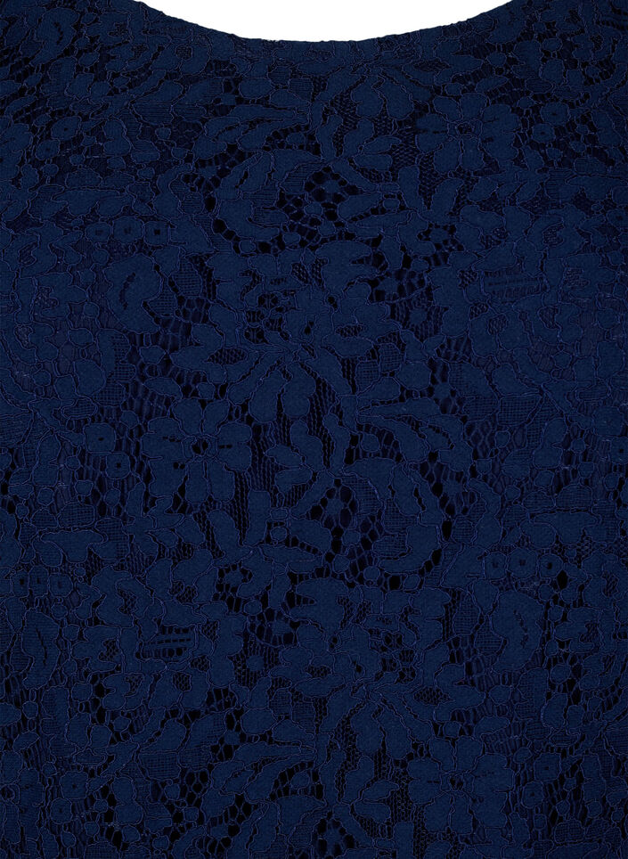 Chemisier en dentelle à manches longues, Navy Blazer, Packshot image number 2