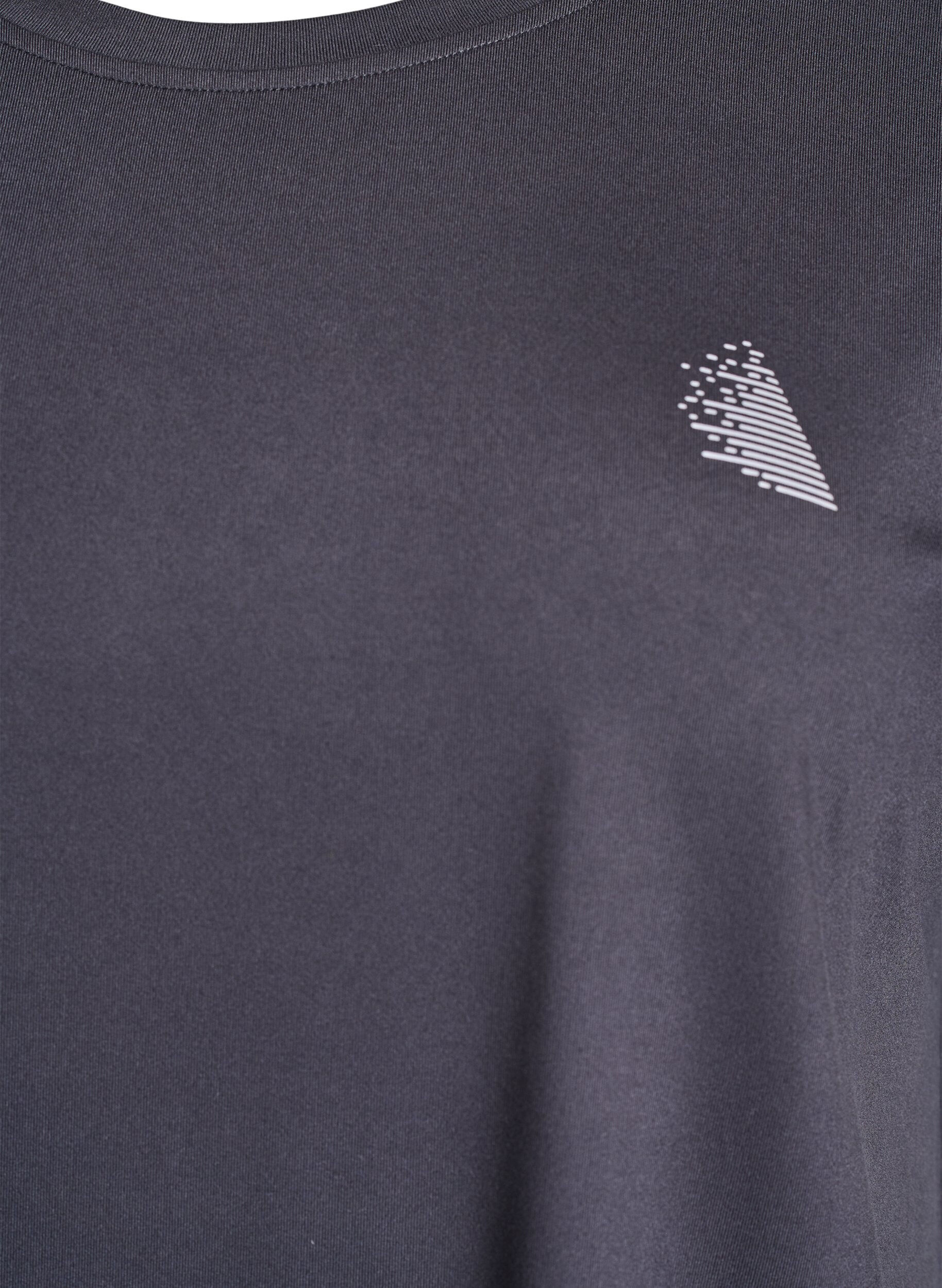 Zizzi T-shirt de sport couleur unie, Gris anthracite, Packshot image number 2
