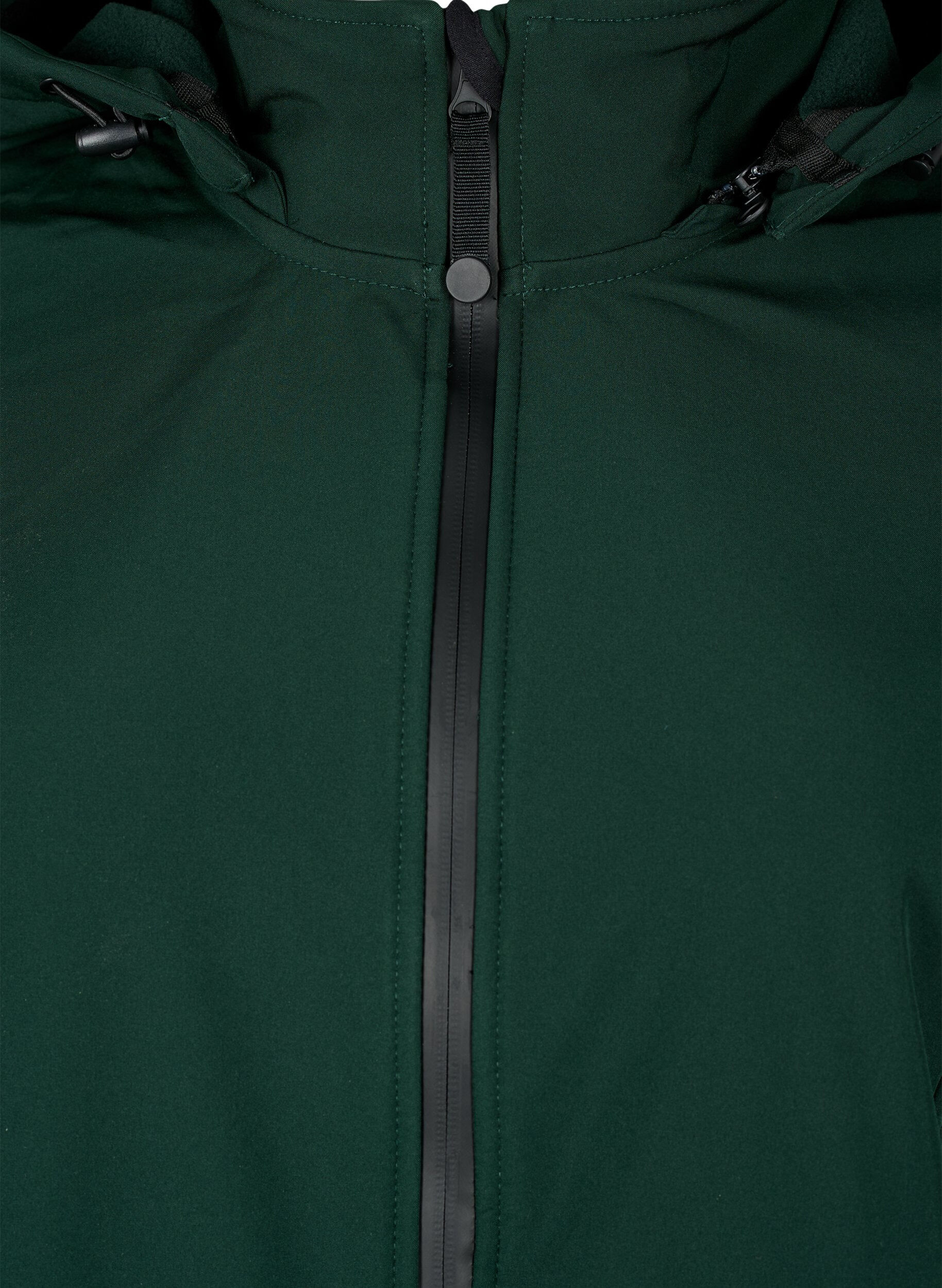 Zizzi Veste softshell avec capuche amovible, Vert fonc&eacute;, Packshot image number 2