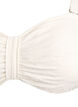 Haut de bikini bandeau avec motif textur&eacute; et bretelles amovibles, Blanc, Packshot image number 2