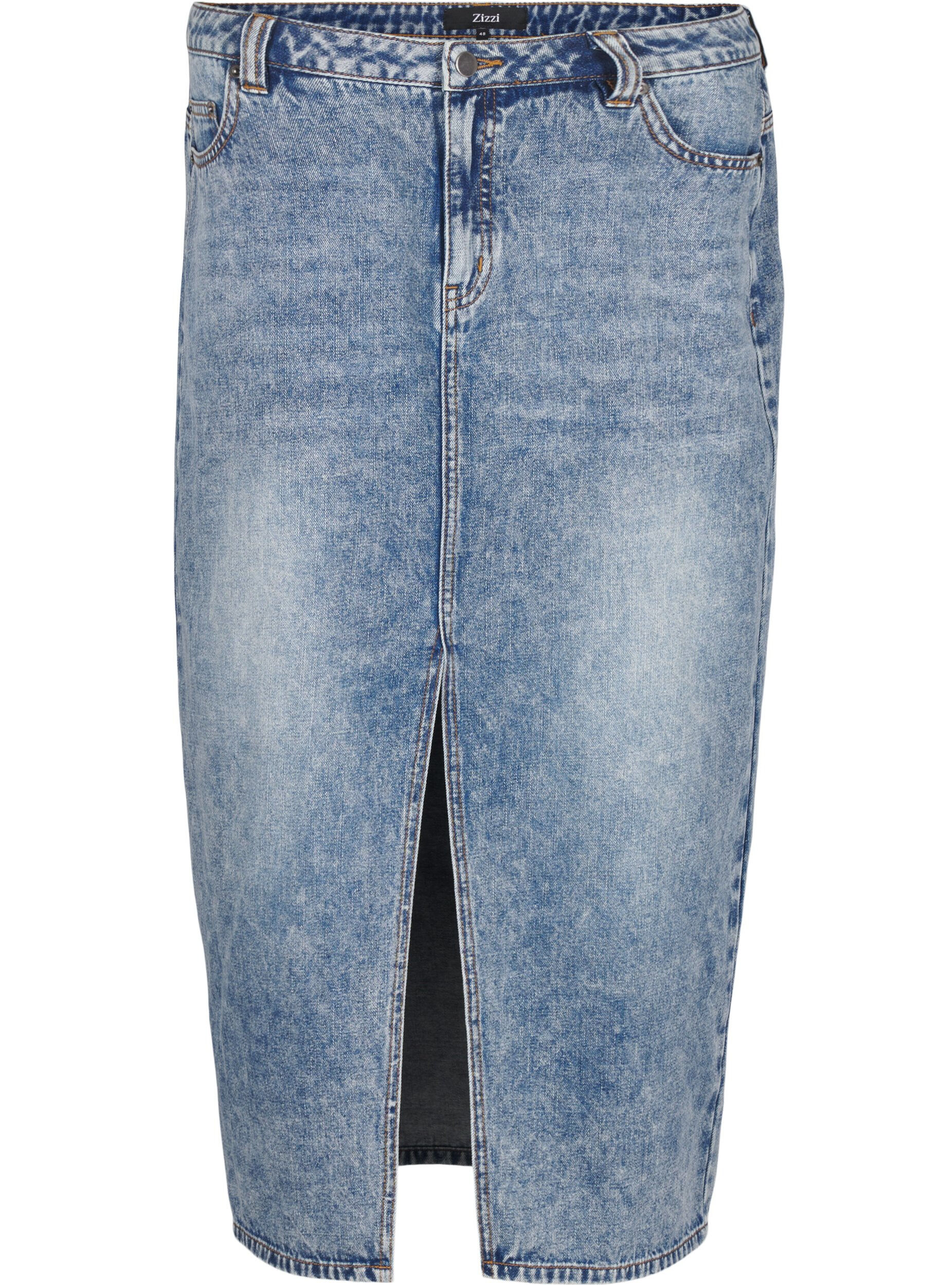 Jupe maxi en denim avec fente avant