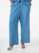 Pantalon large en lyocell aspect denim, Bleu Clair, Model image number 2
