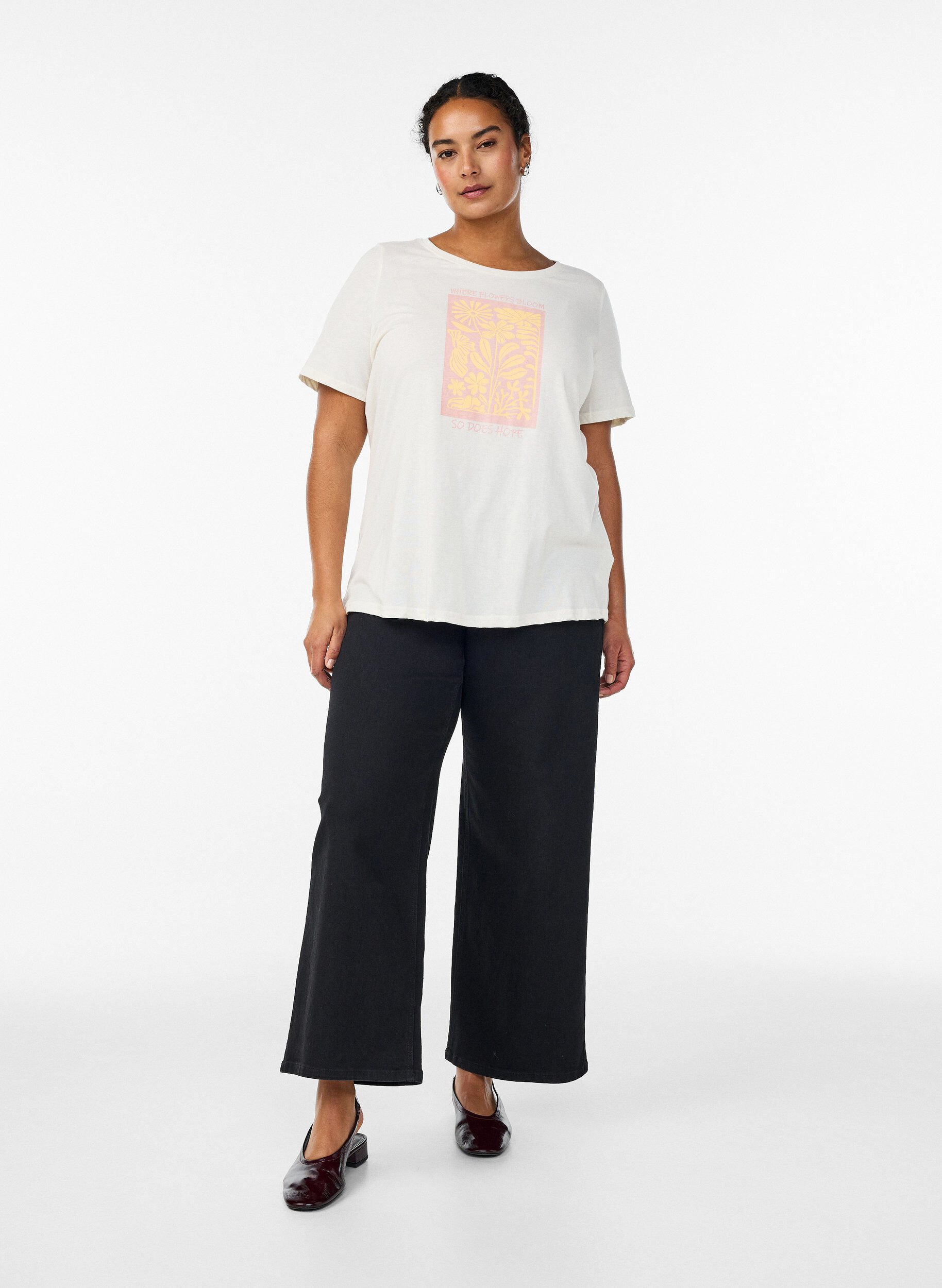 ZizziT-shirt imprim&eacute;, Blanc, Model image number 1