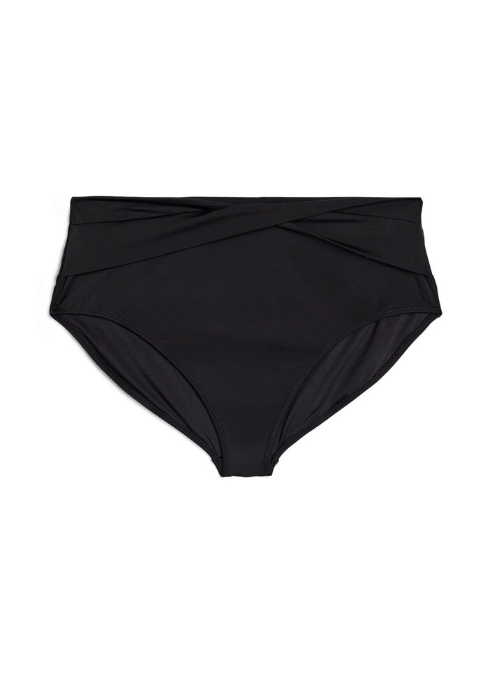 Culotte de bikini avec détail croisé, Noir, Packshot image number 0