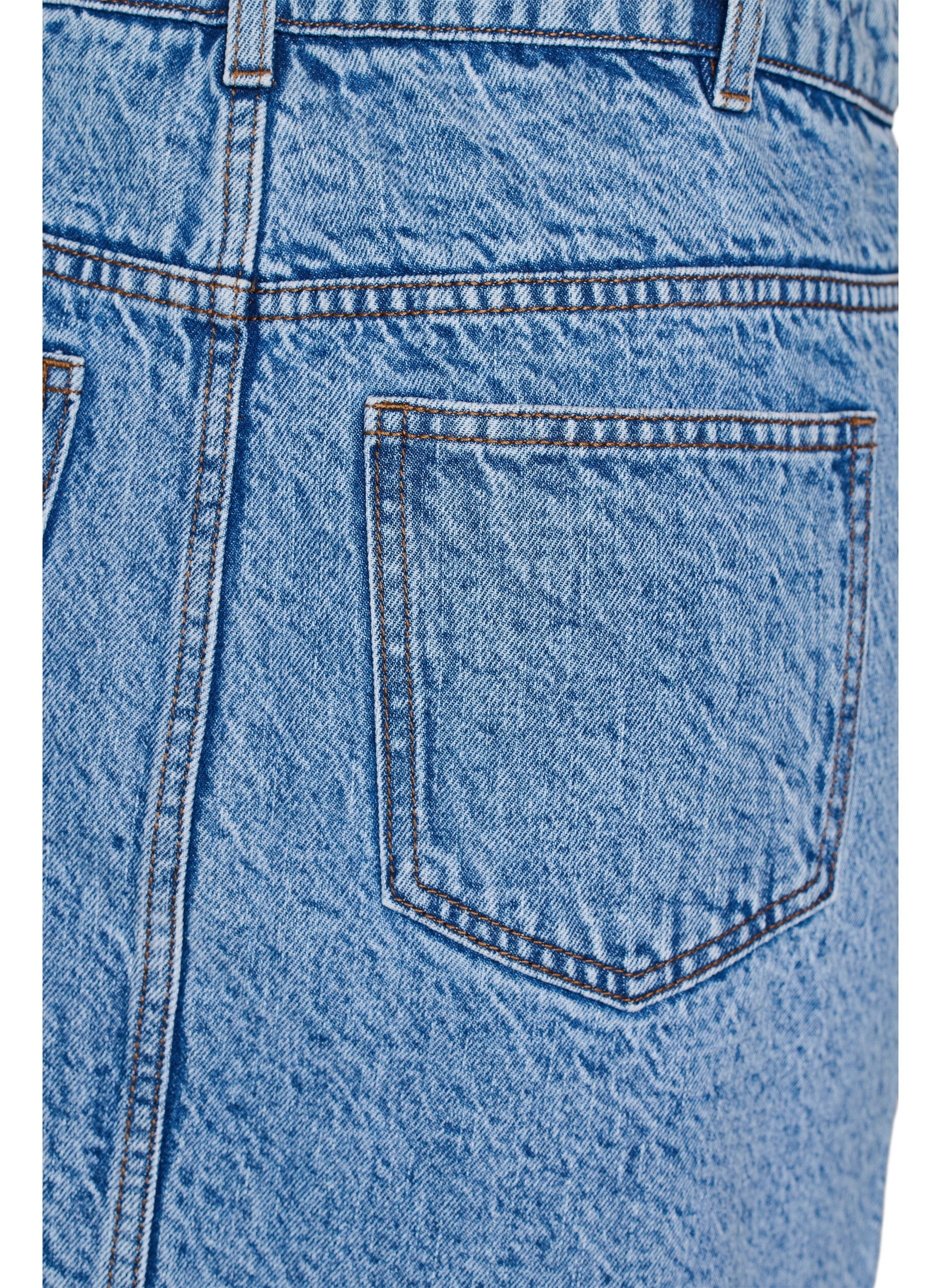 ZizziJupe courte en jean avec poches, Bleu Clair, Packshot image number 3