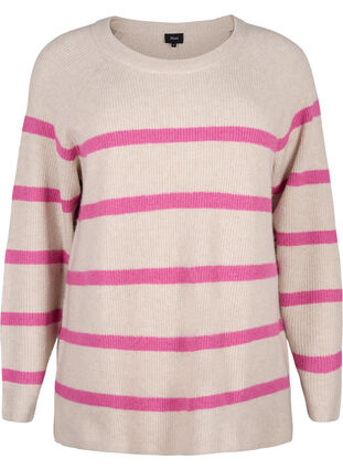 Pull en tricot côtelé à rayures, P.Stone/Rasp.R.Mel., Packshot image number 0