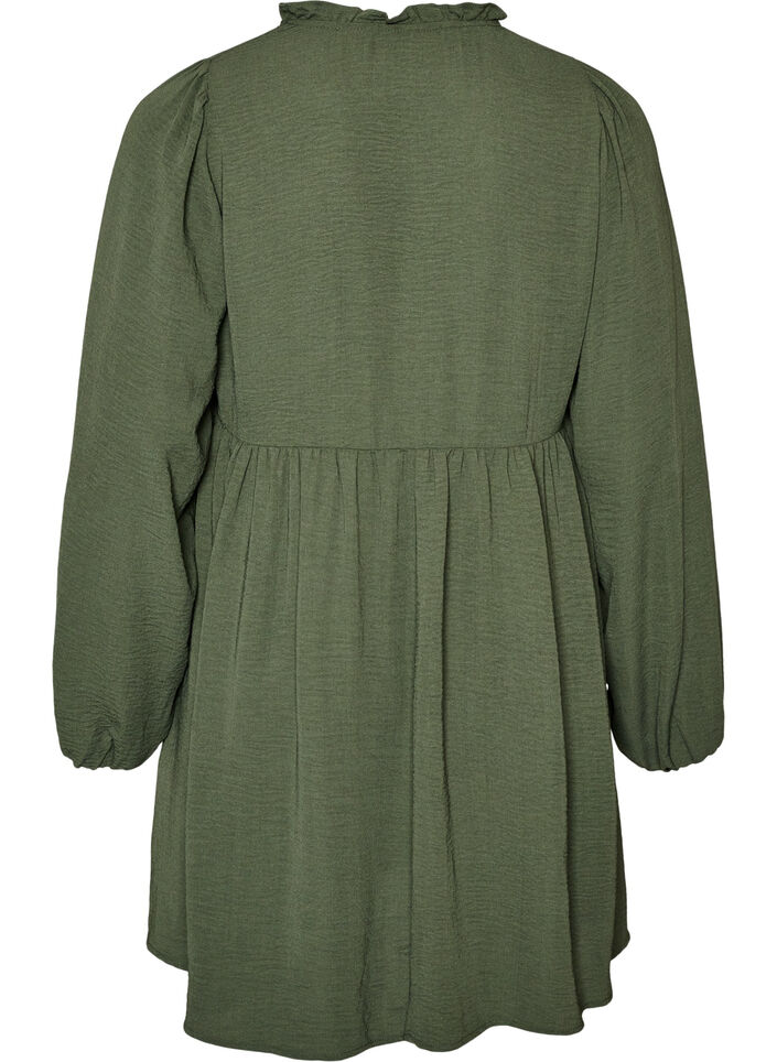 Robe coupe &eacute;vas&eacute;e avec une taille empire, Vert, Packshot image number 1