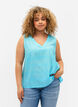 Top en viscose texturée, Bachelor Button, Model image number 0