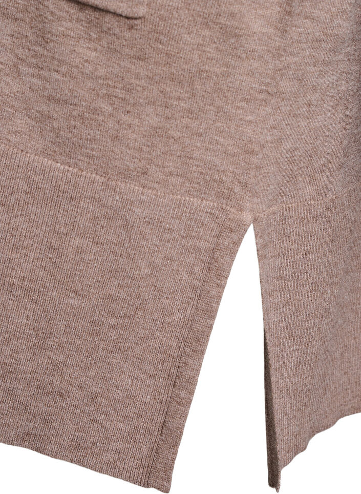 Long cardigan en tricot avec des poches, Fossil w. TNT Mel. , Packshot image number 4