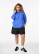 Sweat &agrave; capuche avec motif brod&eacute; devant, Bleu, Model image number 1