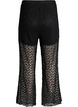 Pantalon &agrave; coupe ample en dentelle transparente, Noir, Packshot image number 1