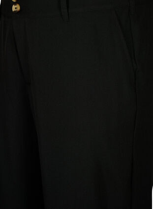 Pantalon taille haute avec pliage, Black, Packshot image number 2