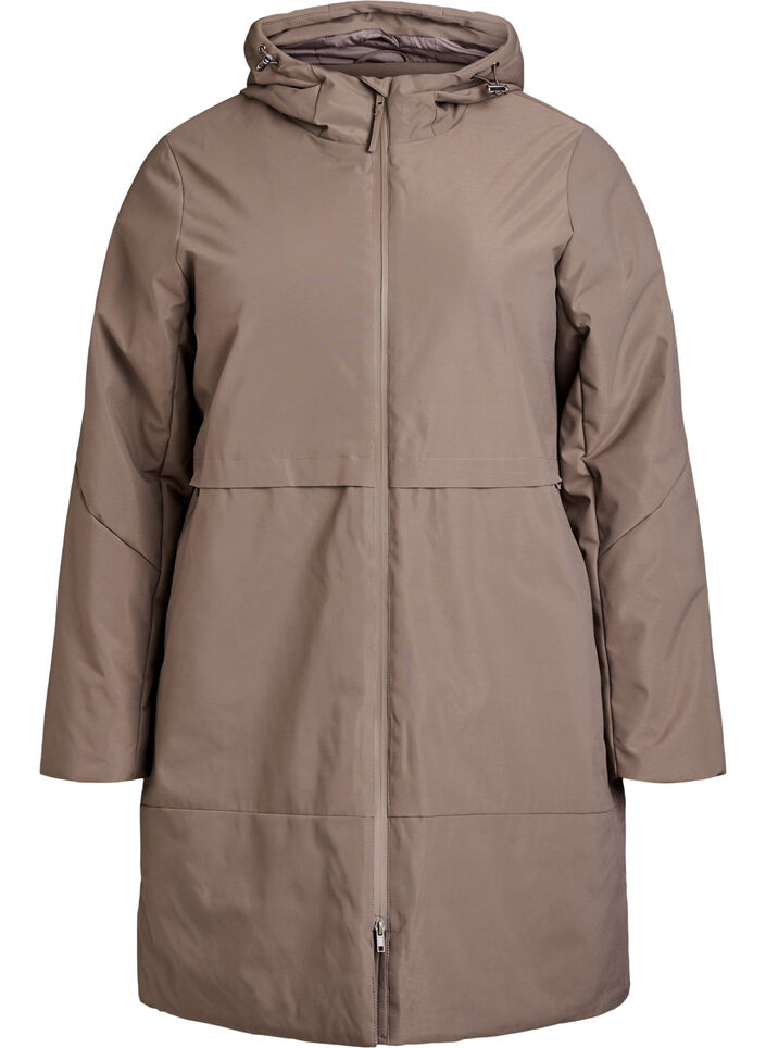 Veste d'hiver avec taille ajustable, Marron, Packshot image number 0
