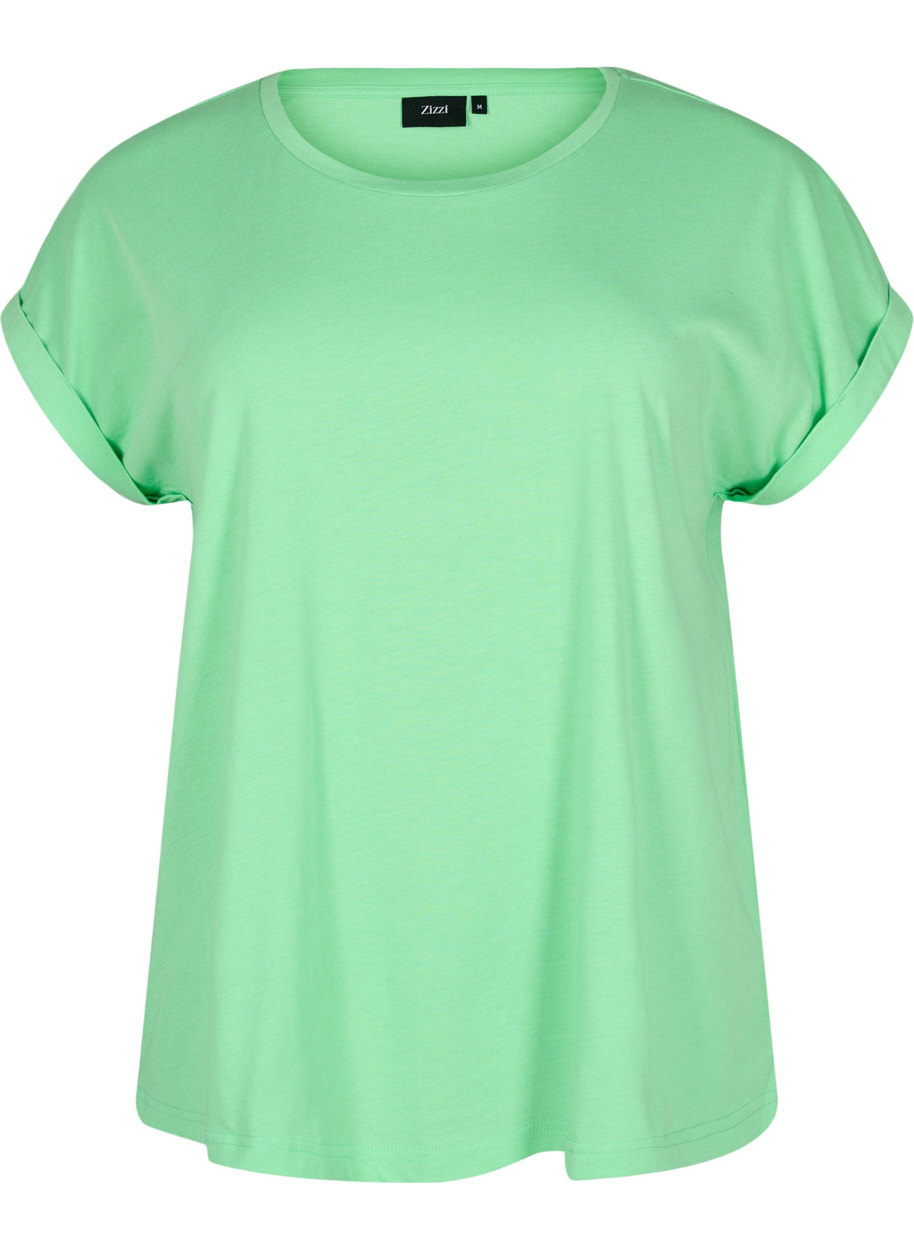 ZizziT-shirt &agrave; manches courtes en m&eacute;lange de coton, Vert, Packshot image number 0