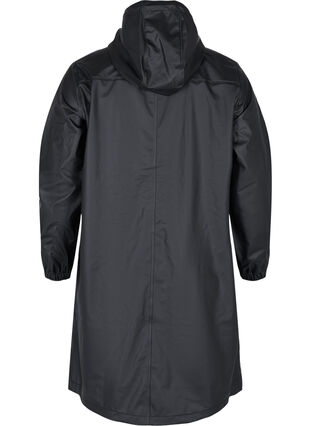 Veste de pluie avec capuche et fermeture boutonnée, Black, Packshot image number 1