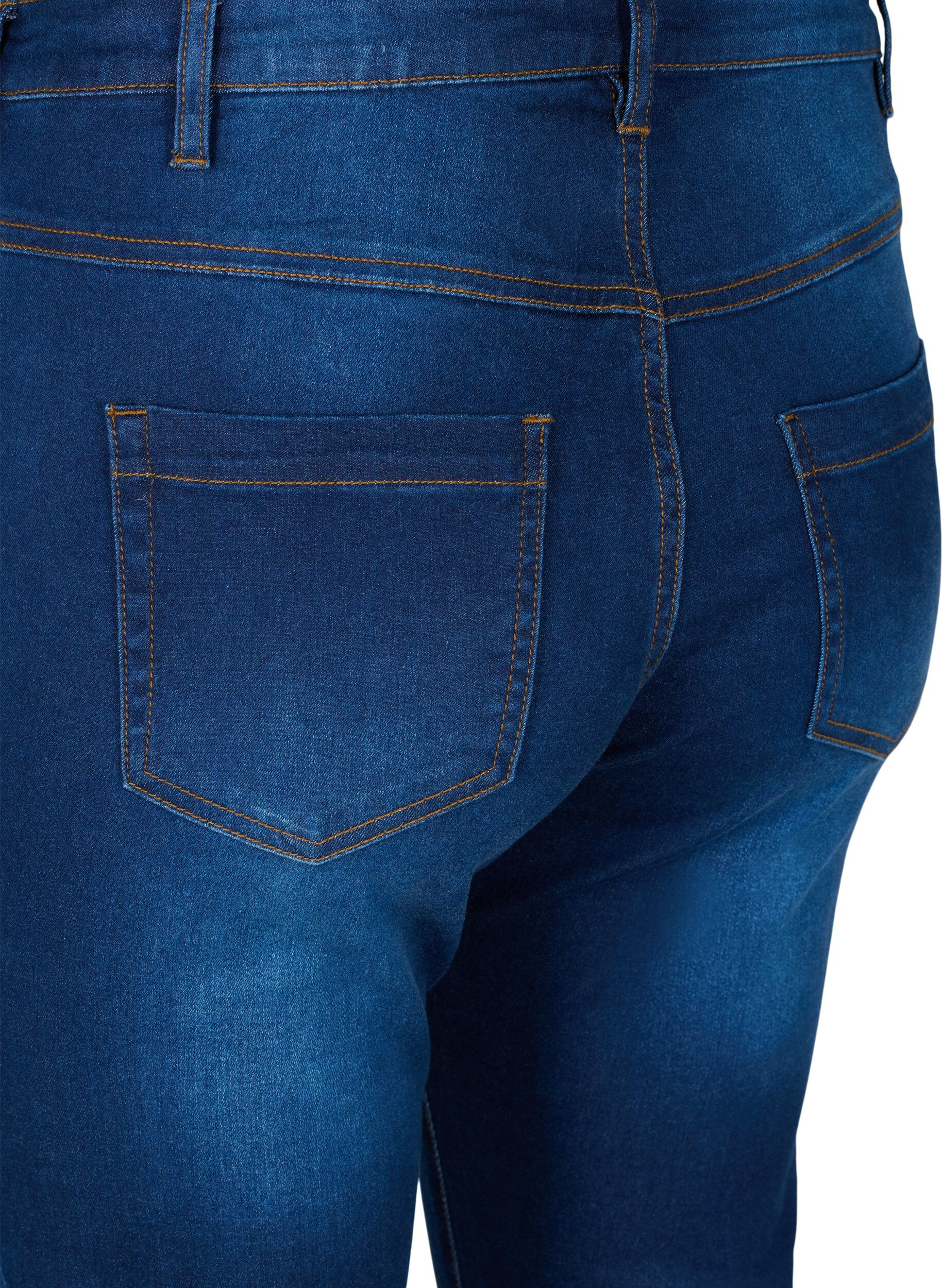 Zizzi Jeans Emily Slim fit &agrave; taille r&eacute;guli&egrave;re, Bleu, Packshot image number 3
