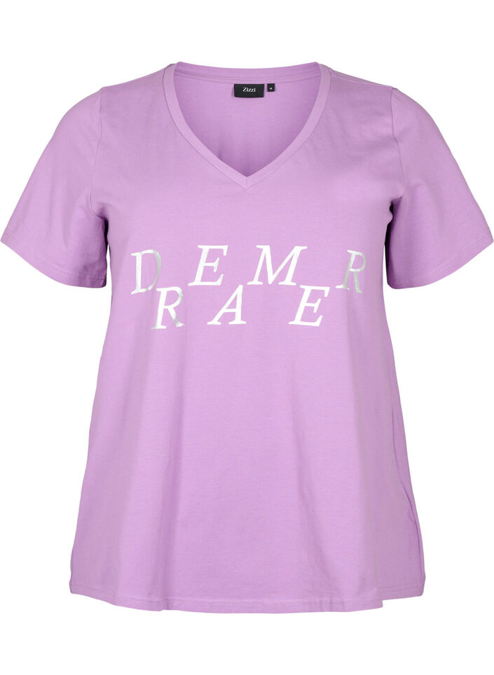 T-shirt de nuit en coton avec impression de texte, L.Crystal w.Dreamer, Packshot image number 0