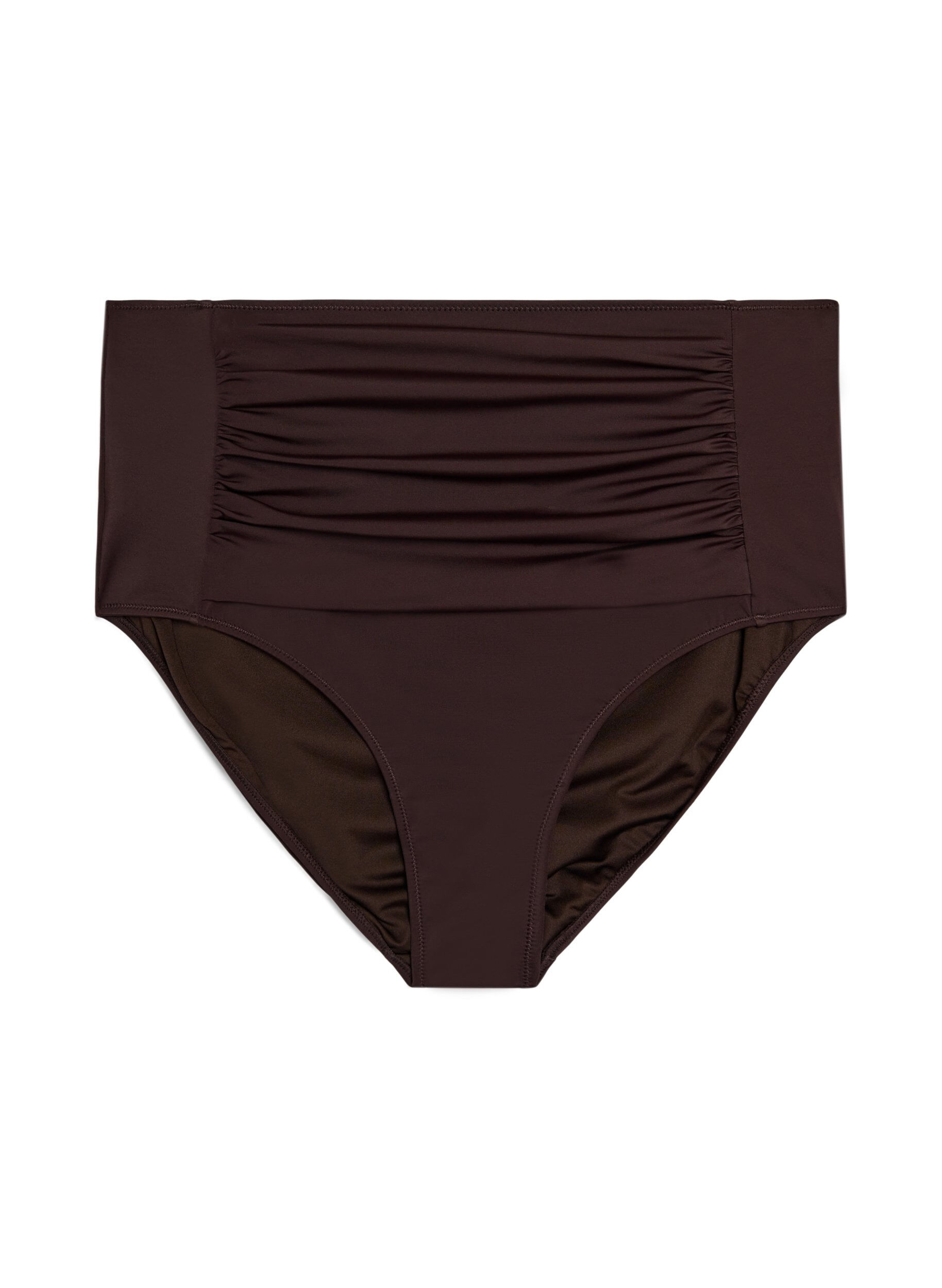 Zizzi Bas de bikini &agrave; taille haute, Marron, Packshot image number 0