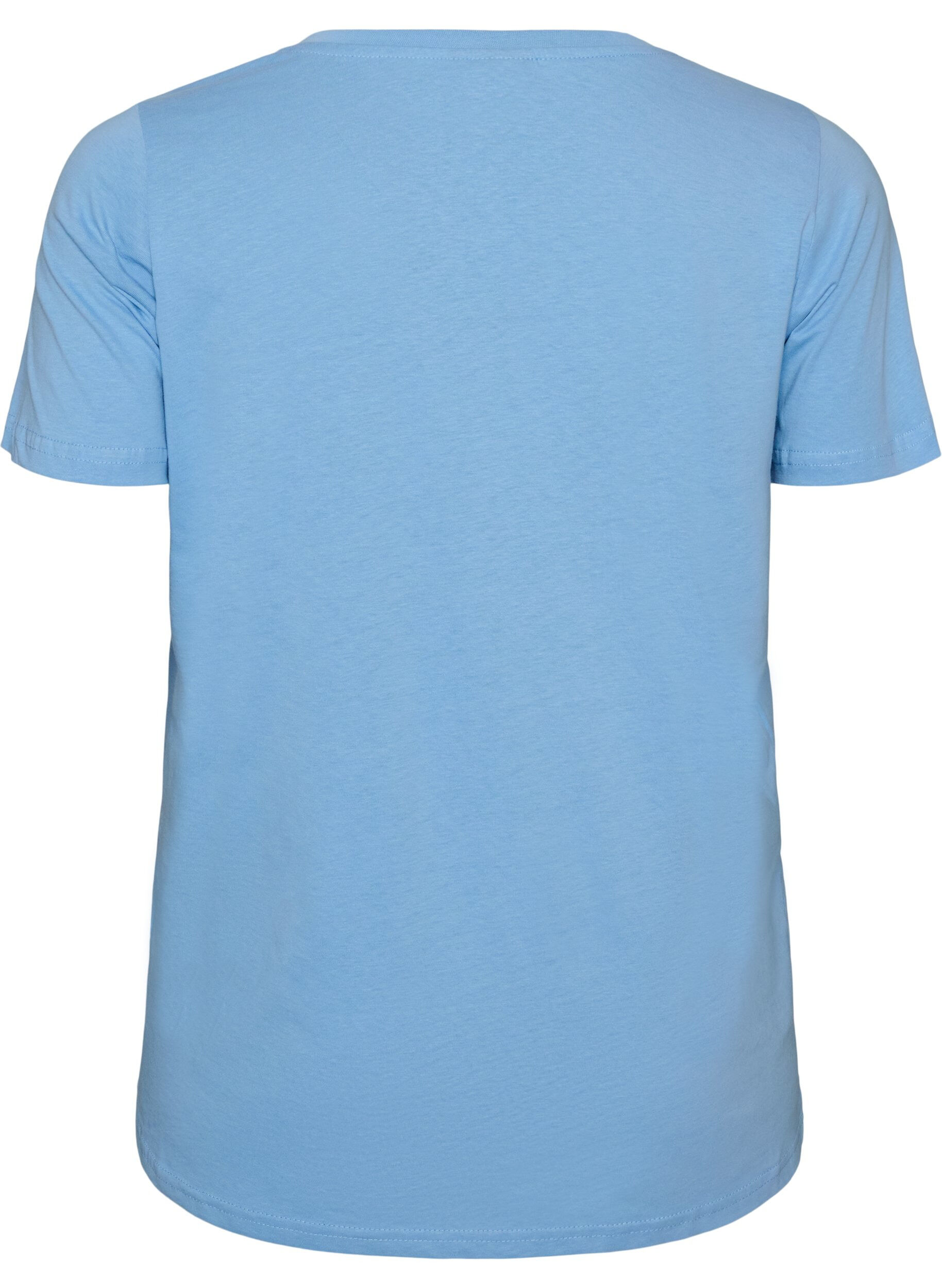 ZizziT-shirt en coton avec imprim&eacute; sur le devant et col en V, 0698, Packshot image number 1