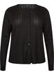 Cardigan en coton biologique avec broderie ajour&eacute;e, Noir, Packshot image number 0