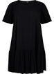 Robe en viscose avec d&eacute;coupe, Noir, Packshot image number 0