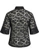 Blouse en dentelle avec col et manches 1/2, Noir, Packshot image number 1