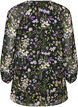 Tunique imprim&eacute;e florale en coupe A, Noir, Packshot image number 1