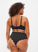 Soutien-gorge avec détails en maille, Black, Model image number 1
