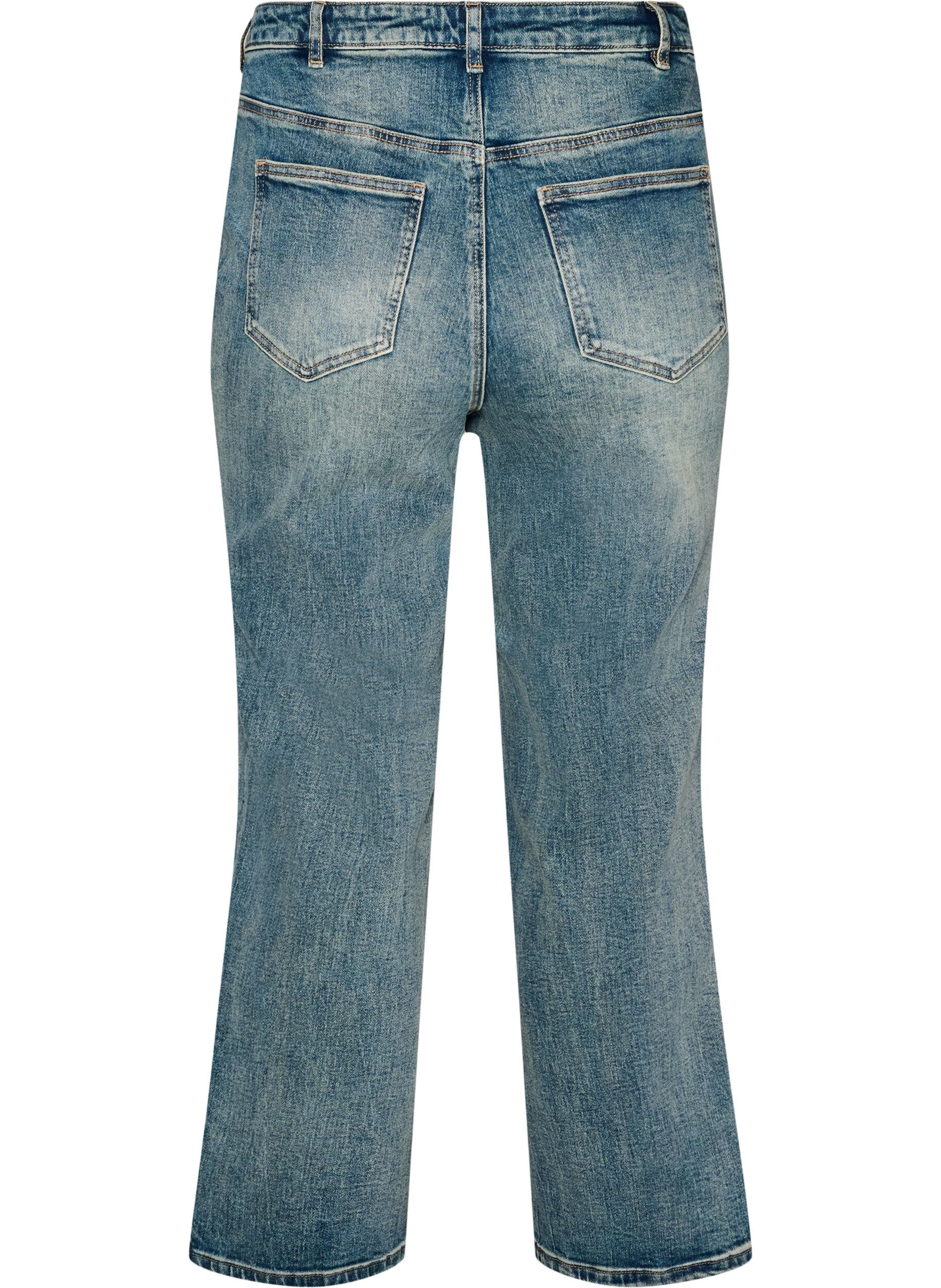 ZizziJean Kiana coupe droite &agrave; l'effet l&eacute;g&egrave;rement us&eacute;, Bleu, Packshot image number 1