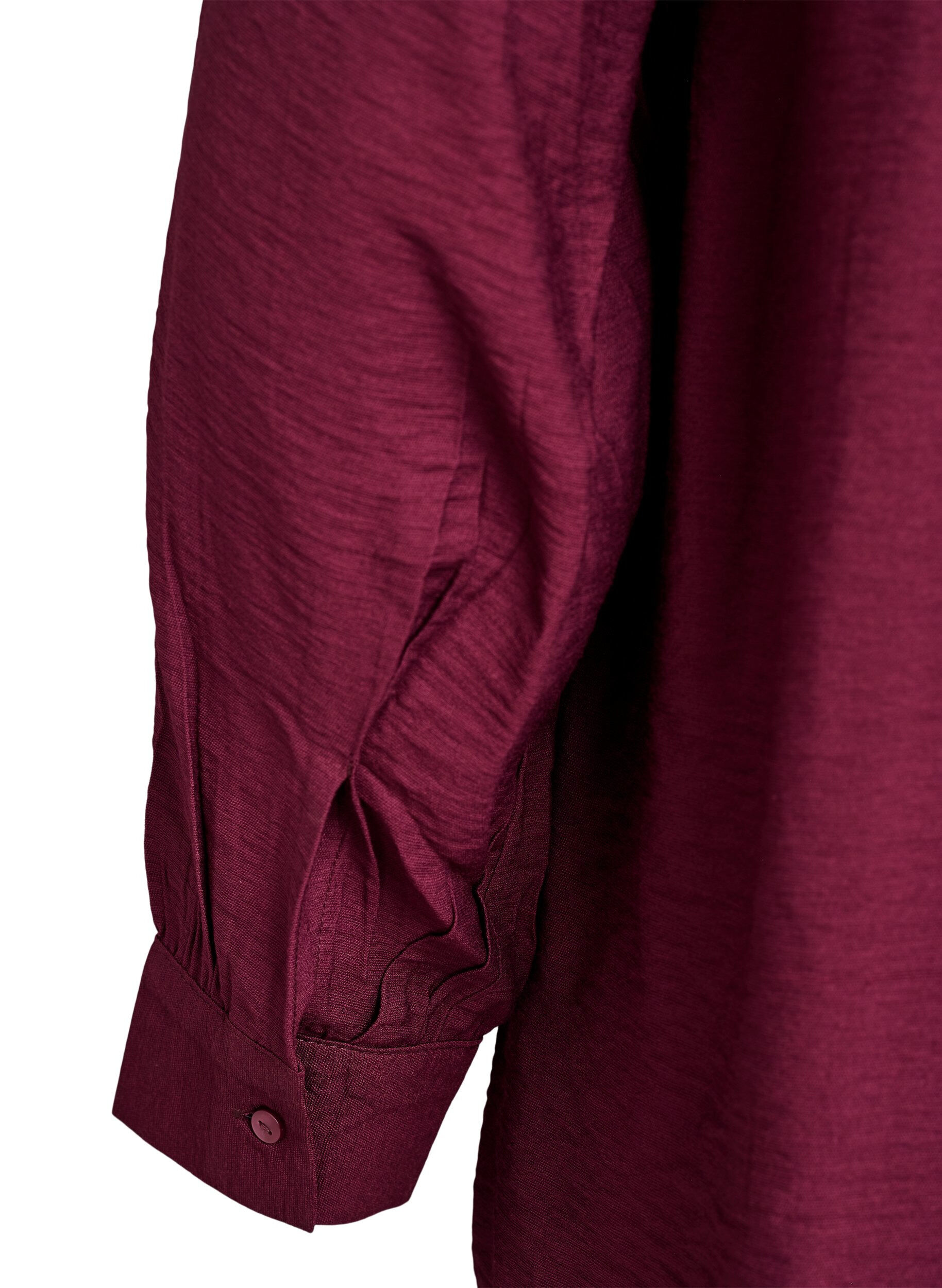 Zizzi Chemise &eacute;vas&eacute;e en viscose, Bordeaux, Packshot image number 3